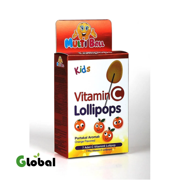 ملتيبول للأطفال – مصاصة فيتامين C (عدد 7 قطع)