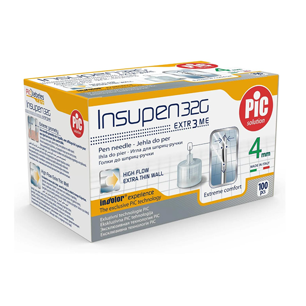 بيك إبر لقلم الإنسولين 32G 4 مم - استخدام مرة واحدة
