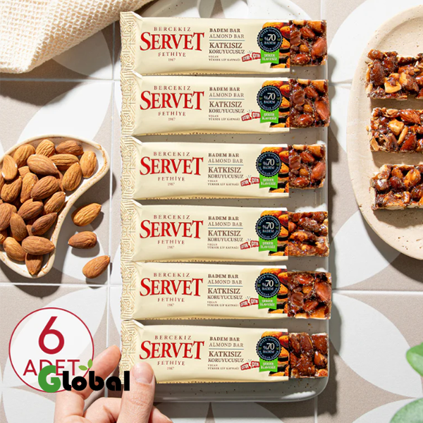 بار كروكان اللوز بدون سكر مضاف 20 غرام - عبوة 6 قطع