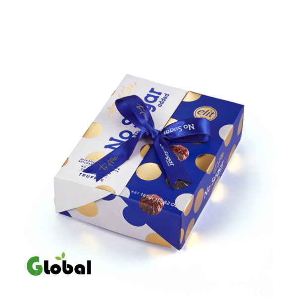 علبة ترافل الشوكولاتة الداكنة والحليبية بدون سكر مضاف 165 جرام - خالية من الغلوتين