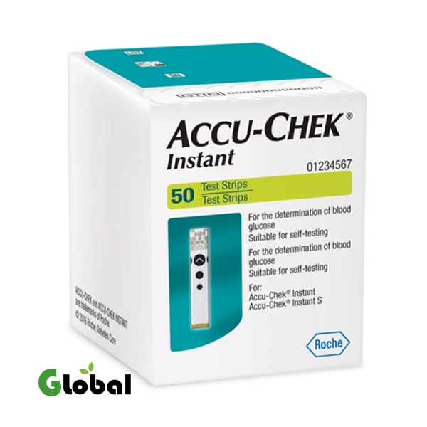 شرائط اختبار سكر الدم Accu-Chek Instant – عبوة 50 شريط