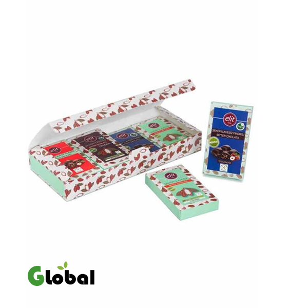 شوكولاتة خالية من السكر ومُدعمة بالبريبايوتيك 60 غرام - مجموعة من 8 قطع (8×60غ) خالية من الجلوتين