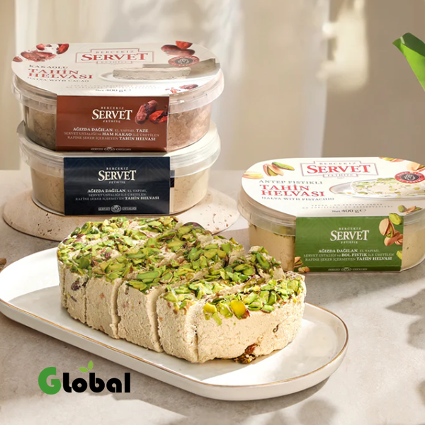 حلاوة طحينية طازجة بدون سكر مكرر - عبوة 3 قطع