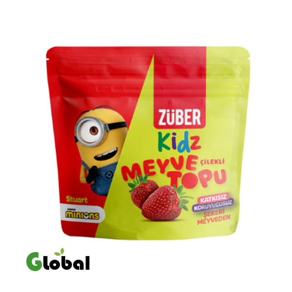 زوبر كيدز كرات الفواكه بنكهة الفراولة 42 جرام × 12 قطعة